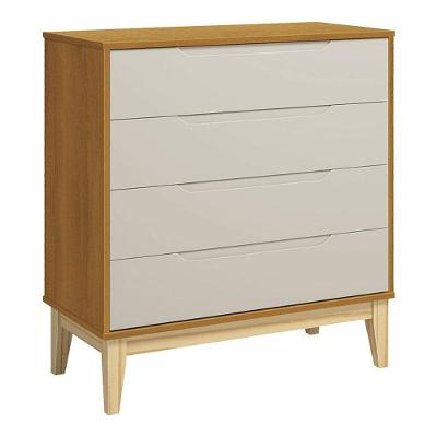 Cômoda Gaveteiro Classic Elfe Areia Acetinado Savana Natural - Reller