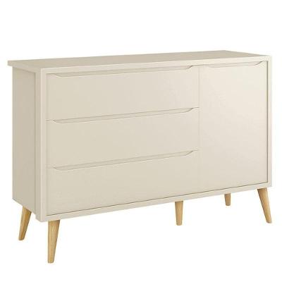 Cômoda Infantil Theo 1 Porta Areia Com Pés Madeira Natural - Reller