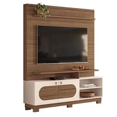 Estante Home Theater Axis Castanho Off White - Hb Móveis