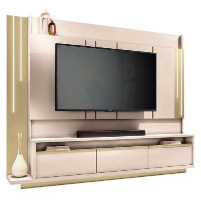 Estante Home Theater Montane Off White Champanhe - Hb Móveis