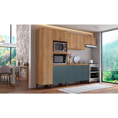 Cozinha Modulada Finesse Ambiente Composição 23 Capuccino Azul - Thb