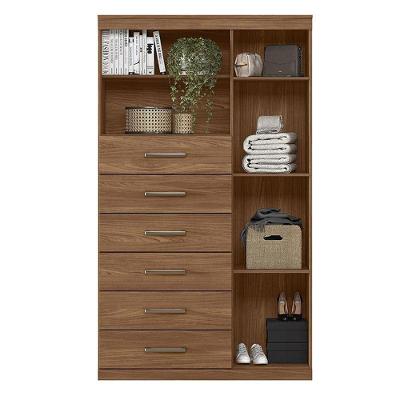 Comoda 1 Porta 6 Gavetas Marabá Jatobá Acetinado - Santos Andirá