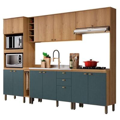 Cozinha Modulada Finesse Ambiente Composição 18 Capuccino Azul - Thb
