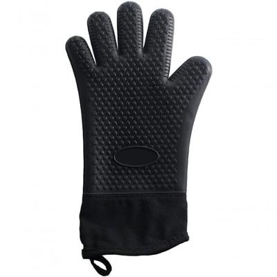 Luvas De Forno De Silicone Com Dedos Resistentes Ao Calor Preto Casambiente