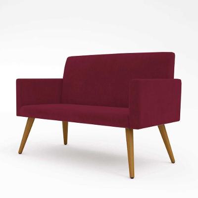Sofá Namoradeira 2 Lugares - Balaqui Decor Marsala