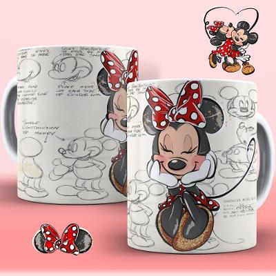 Caneca De Porcelana 325ml Personagens Disney Minnie
