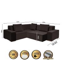 Sofá De Canto Dubai 2,37x2,37m-marrom - 5