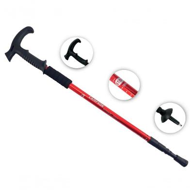 Bengala De Caminhada Leve Anti Impacto Altura Ajustável Campsor Cor:vermelha