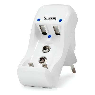 Carregador De Pilhas Aa, Aaa E 9v Bivolt Com 3 Leds Indicadores – Compacto E Rápido