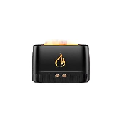 Aromatizador Umidificador Difusor Ultrassônico Chamas - Relaxamento, Aromaterapia E Ambiente Aconchegante preto