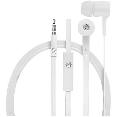 Fone Intra-auricular Microfone Anti-ruído Com Fio branco