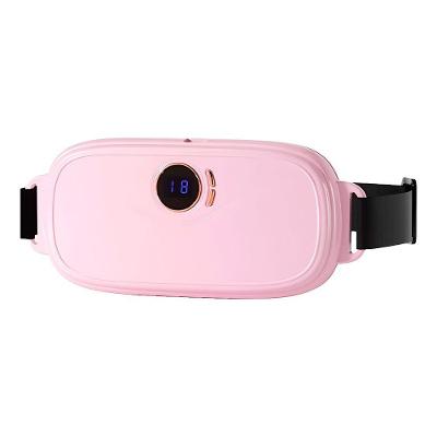 Massageador Térmico Abdominal Com Vibração – Alívio Para Cólica Menstrual E Dor Lombar Recarregável rosa