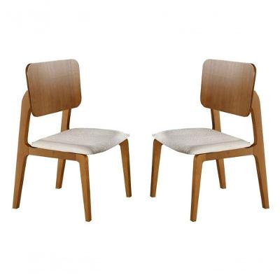 Cadeiras Moderna Em Madeira Maciça - Jasmim - Harmonia Salas