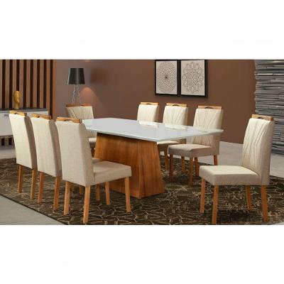 Sala De Jantar 8 Cadeiras 2,20x1 Amsterdã Londres Art Salas