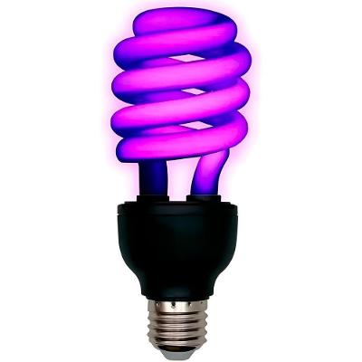 Lâmpada Espiral Luz Ultravioleta Fluorescente Iluminação - Efeito Neon Fluorescente 360°