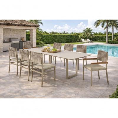 Conjunto Gourmet Náutica 8 Cadeiras Elegance Solare-pérola