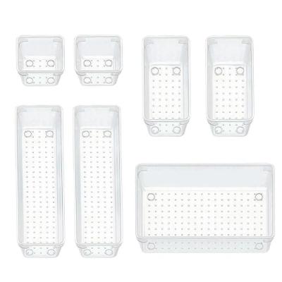 Conjunto De Organizadores Em Acrílico Transparente - Praticidade E Elegância Para Gavetas, Bancadas E Prateleiras
