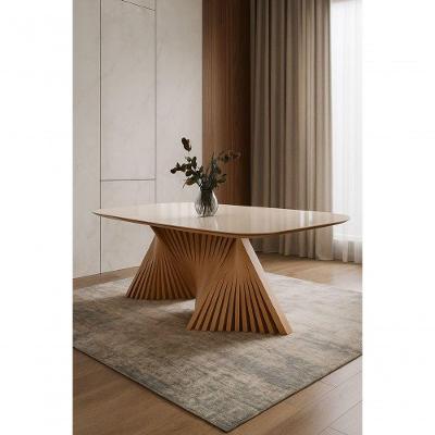 Mesa De Jantar Com Base Escultural 1,80x90 Opala Harmonia