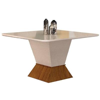 Mesa De Jantar Moderna Quadrada - Larissa-1,35x1,35m - Leifer Móveis