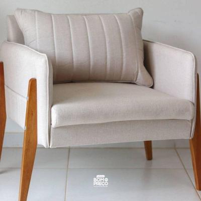 Poltrona Decorativa Madeira Maciça - Milão - Bianchi Móveis