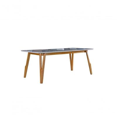 Mesa De Jantar Com Madeira Maciça Siena 180x90 Art Salas