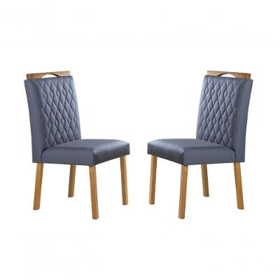 Cadeiras Para Mesa De Jantar Estofada - Amsterdã - Art Salas