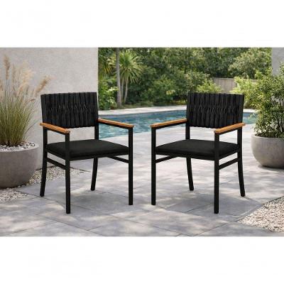 Kit 2 Cadeiras Náutica Com Braço Externa Milon -ptop- Solare