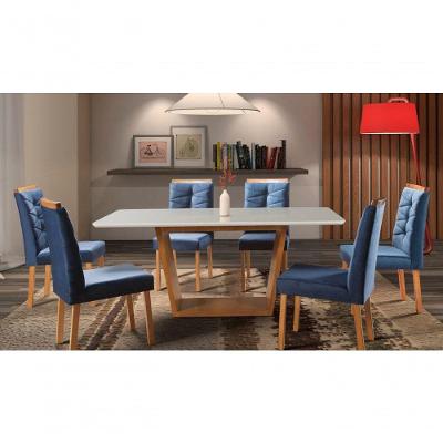 Sala De Jantar Completa Com 6 Cadeiras 2,20x1,0 Metros - Turim - Art Salas