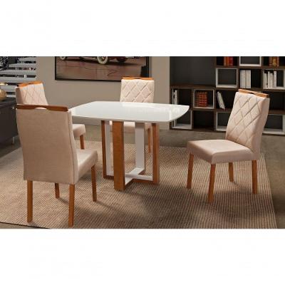 Sala De Jantar Com 4cadeiras 1,20x0,90m Atlas Art Salas