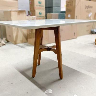 Mesa De Jantar Base De Madeira - Milão-1,20x0,80m- Art Salas