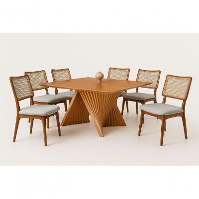 Sala De Jantar Maciça 6 Cad 1,40x1,40m - Vértice - Solare