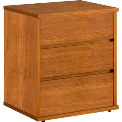 Mesa De Cabeceira 3 Gavetas Telescópicas Mdf -grécia Bianchi