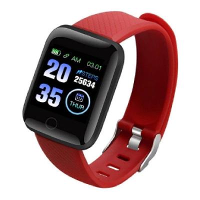 Smartwatch D13 Relógio Inteligente Cardíaco Pressão Vermelho