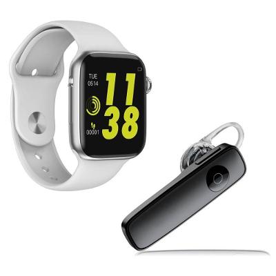 Kit 1 Smartwatch W34 Branco + 1 Fone Bluetooth Preto