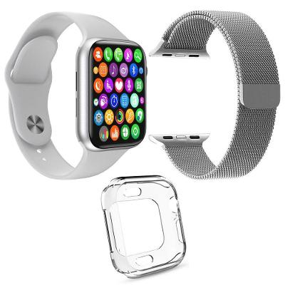 Kit 1 Relógio Smartwatch Iwo 8 Lite Plus + 1 Pulseira Aço Mi