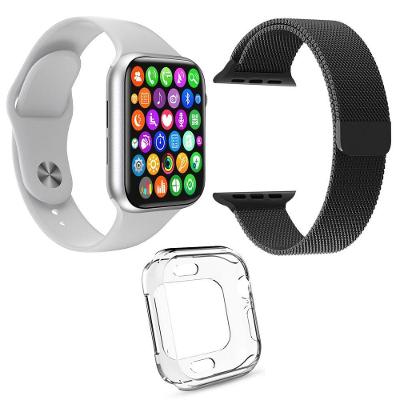 Kit 1 Relógio Smartwatch Iwo 8 Lite Plus + 1 Pulseira Aço Mi