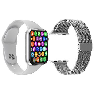 Kit 1 Smartwatch Iwo 8 Lite Plus + 1 Pulseira Extra Prata