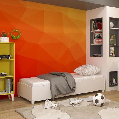 Cama De Solteiro Moderna Box - Monaco-neve - Tcil Móveis