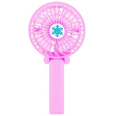 Mini Ventilador de Mesa e Mão Portátil com Suporte Usb Rosa