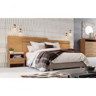 Cabeceira Para Cama Box Casal Com 2 Mesas De Cabeceira - Prime-cumaru - Móveis Novo Horizonte