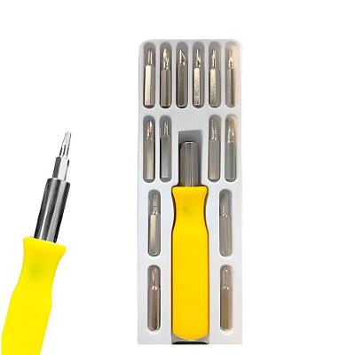 Jogo De Chaves De Mini Ferramentas De Precisão Com 14 Bits E Adaptador – Ideal Para Reparos Eletrônicos E Parafusos