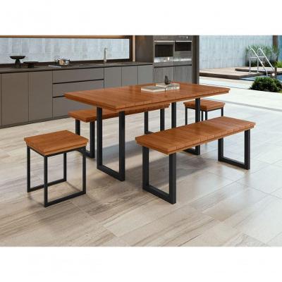 Conjunto área Gourmet 6 Lugares 1,60x0,90m Capri Paonanda