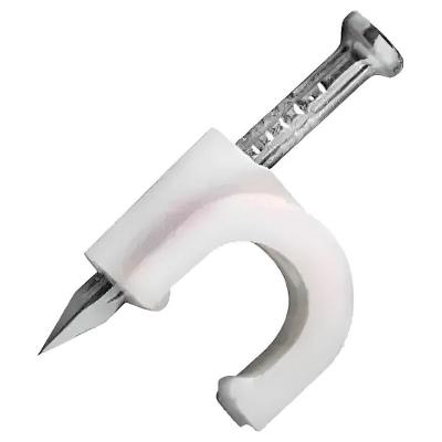 Fixador Fio Branco Coaxial Grampo Utilidade Multiuso - Organização E Acabamento Profissional