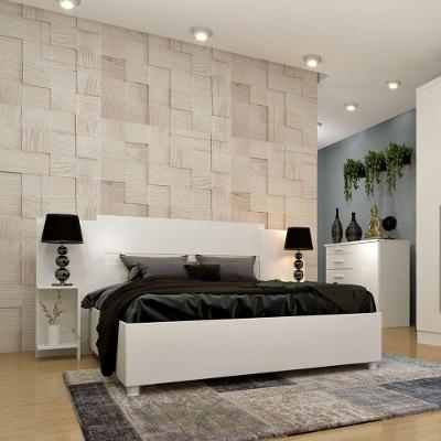 Painel Cabeceira Casal Mdf - Arizona-neve - Tcil Móveis