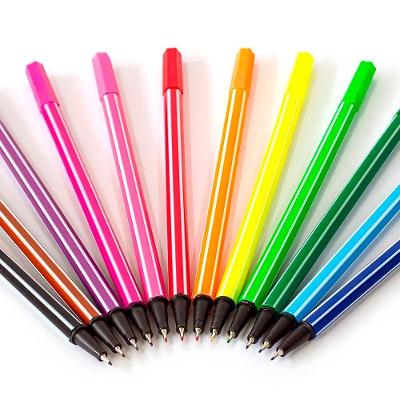 Kit Canetinhas Hidrográficas Coloridas Fine Line Com 12 Cores – Ponta Fina Para Desenho, Lettering E Colorir