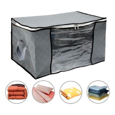 Saco Organizador Bolsa Roupas Cobertas Multifuncional Com Alças Reforçadas E Zíper – Roupas, Closet E Armário Cinza