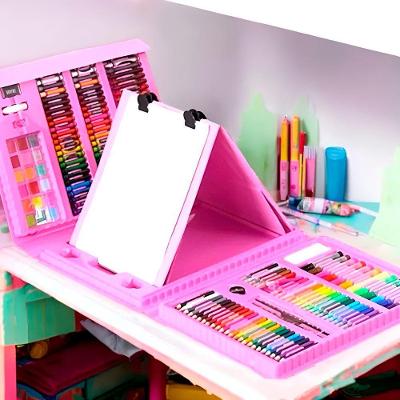 Kit Maleta De Pintura 208 Peças Arte Criança Brinquedo