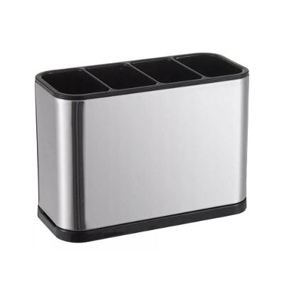 Porta Talher Escorredor Inox 4 Divisórias Pia Cozinha - Porta-talheres Com Drenagem E Secagem Rápida