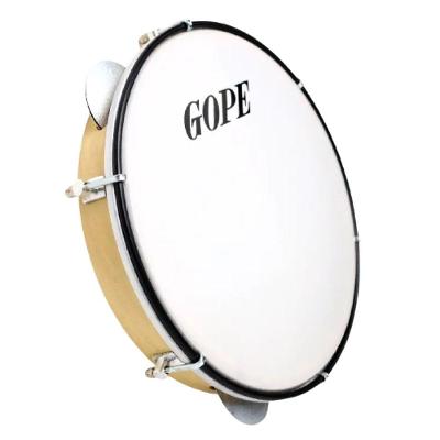 Pandeiro Gope Iniciante 10'' 6 Afinações Envernizado Pele Nylon