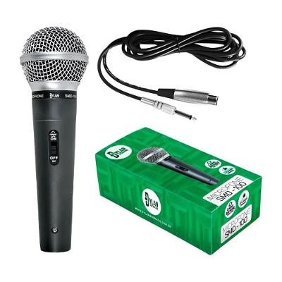 Microfone Dinâmico Dm-580 Xlr ? Modelo Smd-100 C/ Fio